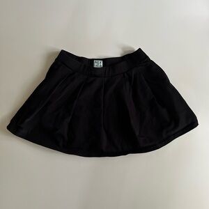 Shiny By Nature Black Pleated Mini Skirt